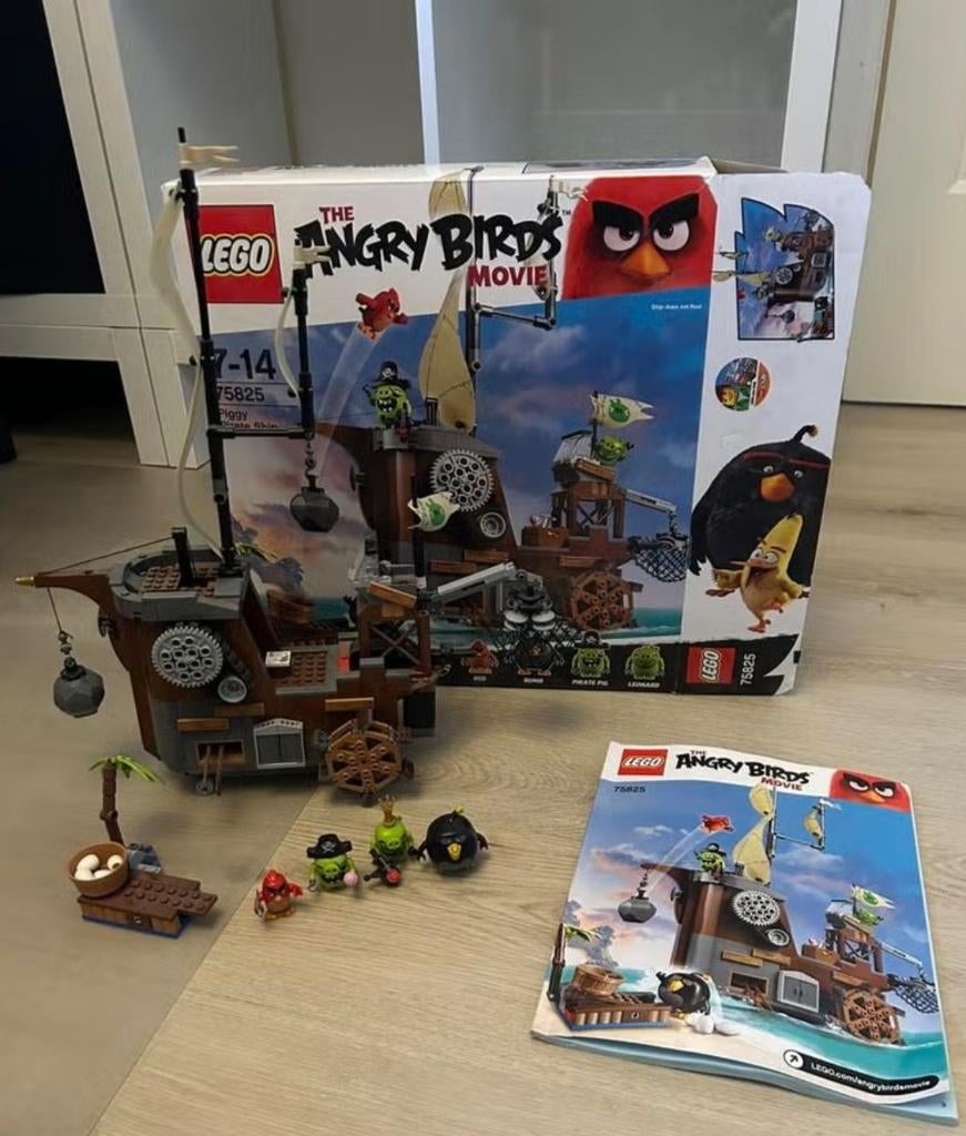 Lego 75825 - Piggy Pirate Ship - Angry Birds, Overige thema's, Lego, Ophalen of Verzenden, Zo goed als nieuw