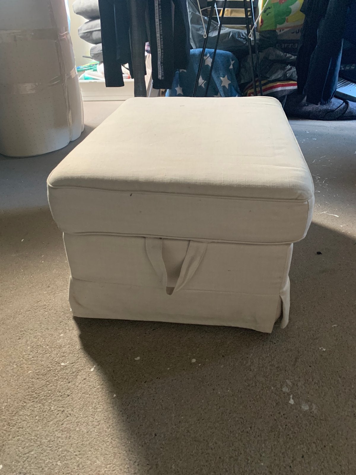 Crème kleurige Hocker, Ophalen, Zo goed als nieuw, 50 tot 100 cm