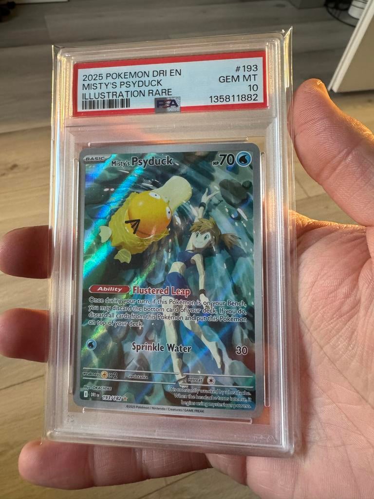Misty's Psyduck (DRI #193) PSA 10 - Destined Rivals, Ophalen of Verzenden, Nieuw, Losse kaart, Foil