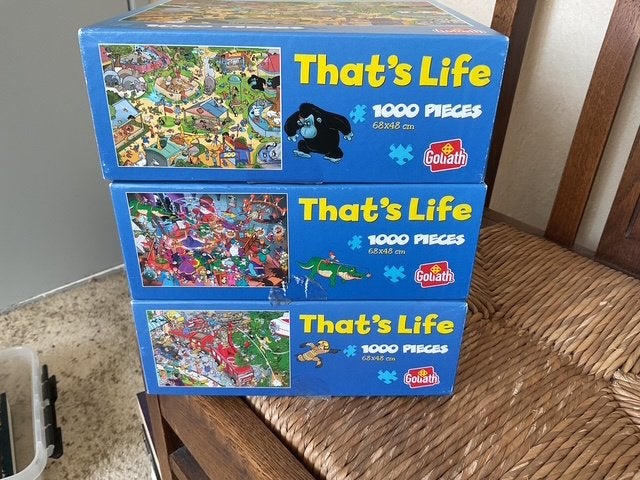3 legpuzzels serie That's Life  1000 stukjes, Ophalen of Verzenden, Zo goed als nieuw