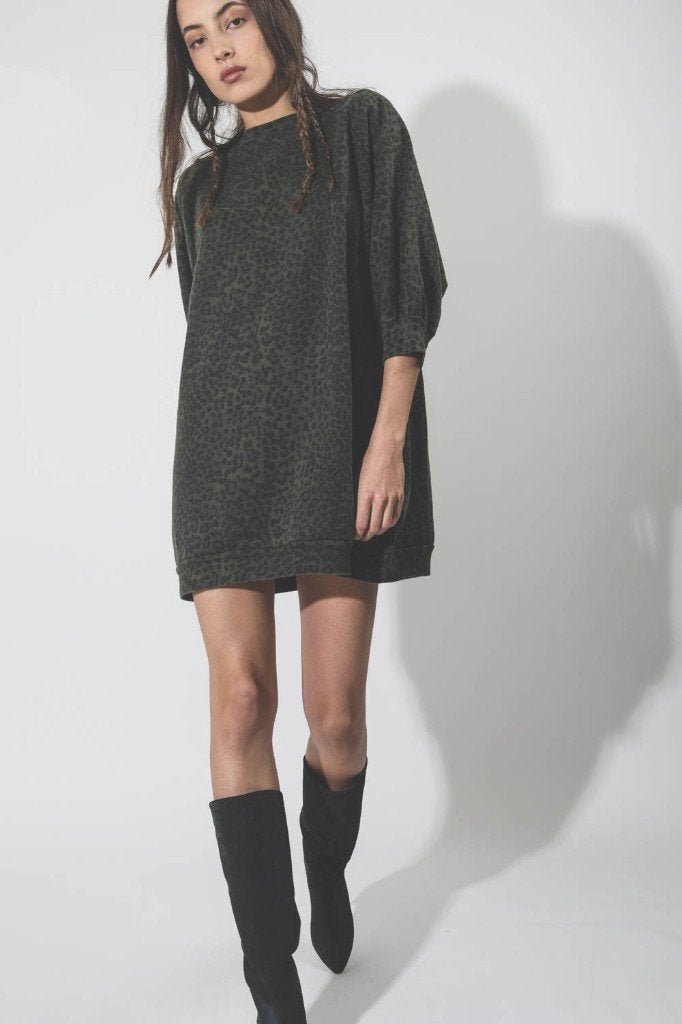 ragdoll la printed oversized sweatshirt sweater dress  | m, Verzenden, Nieuw, Maat 38/40 (M), Groen