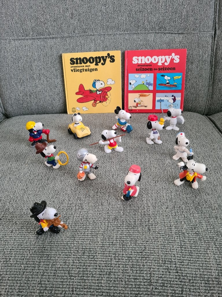 Snoopy vintage schleich poppetjes united feature en boekjes, Verzamelen, Gebruikt, Schleich, Ophalen of Verzenden, Nvt