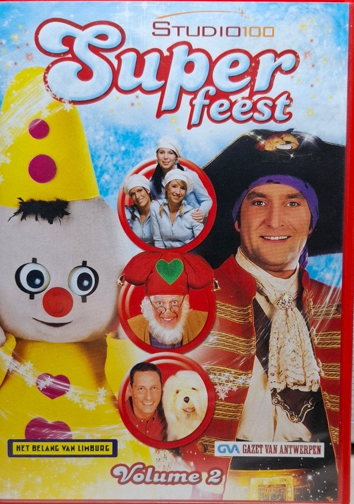 SUPER FEEST DVD Samson Gert Plop K3 Piet Piraat Bumba, Show, Alle leeftijden, Zo goed als nieuw, Familie