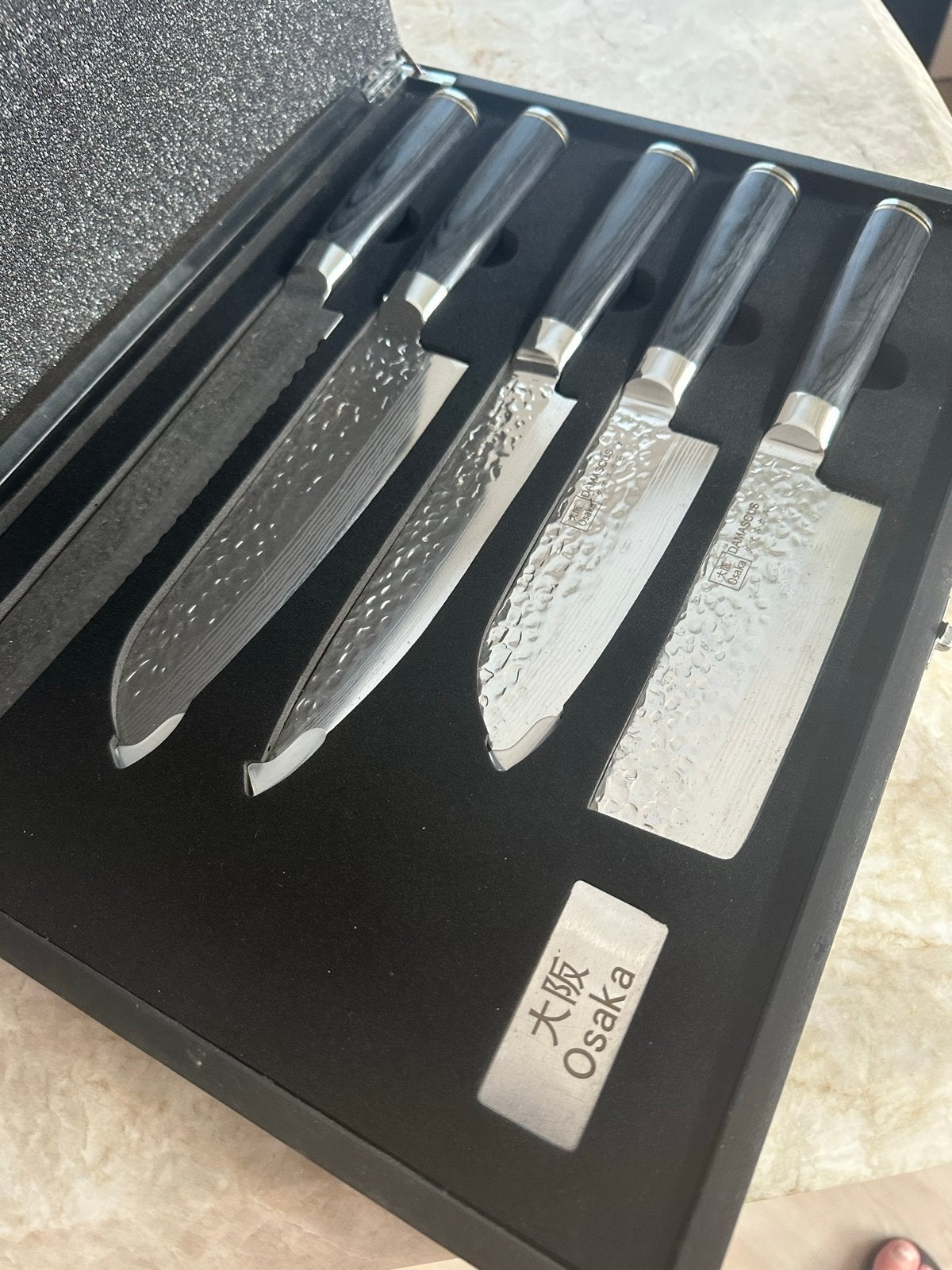 Nieuwe Osaka koksmessen set, Ophalen, Overige typen, Nieuw, Zwart