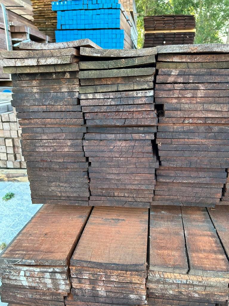 Hardhouten plank 17x200 mm beschoeingsplank Angelim Vermelho, Planken, Nieuw, Ophalen of Verzenden, Hardhout