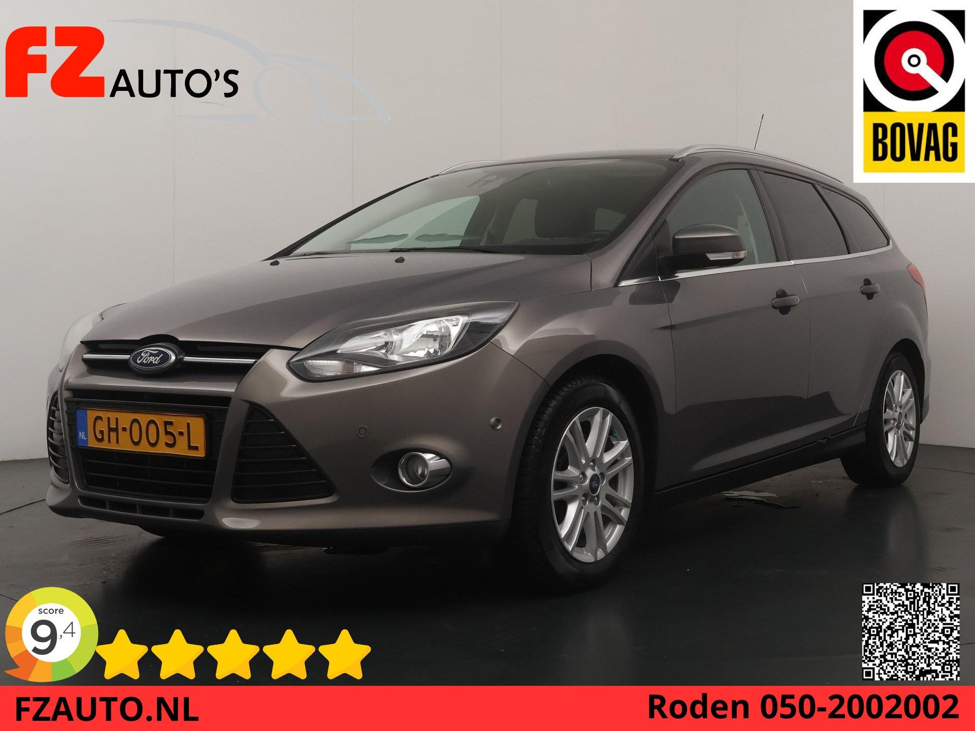 Ford Focus Wagon 1.6 EcoBoost Titanium - Navigatie - Achteru, 1258 kg, Gebruikt, 4 cilinders, Leder en Stof