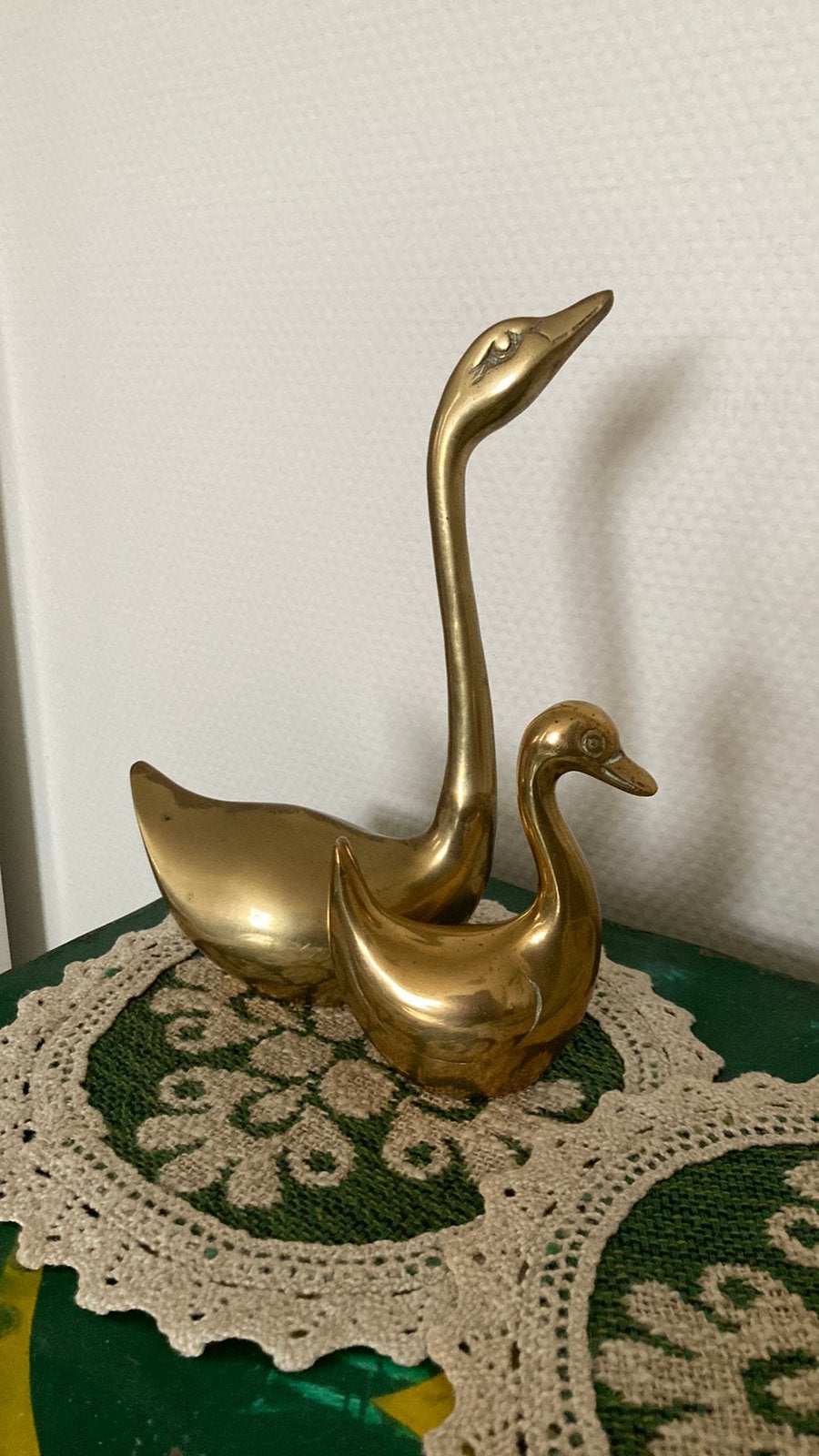 Vintage messing koper vogelset, Ophalen