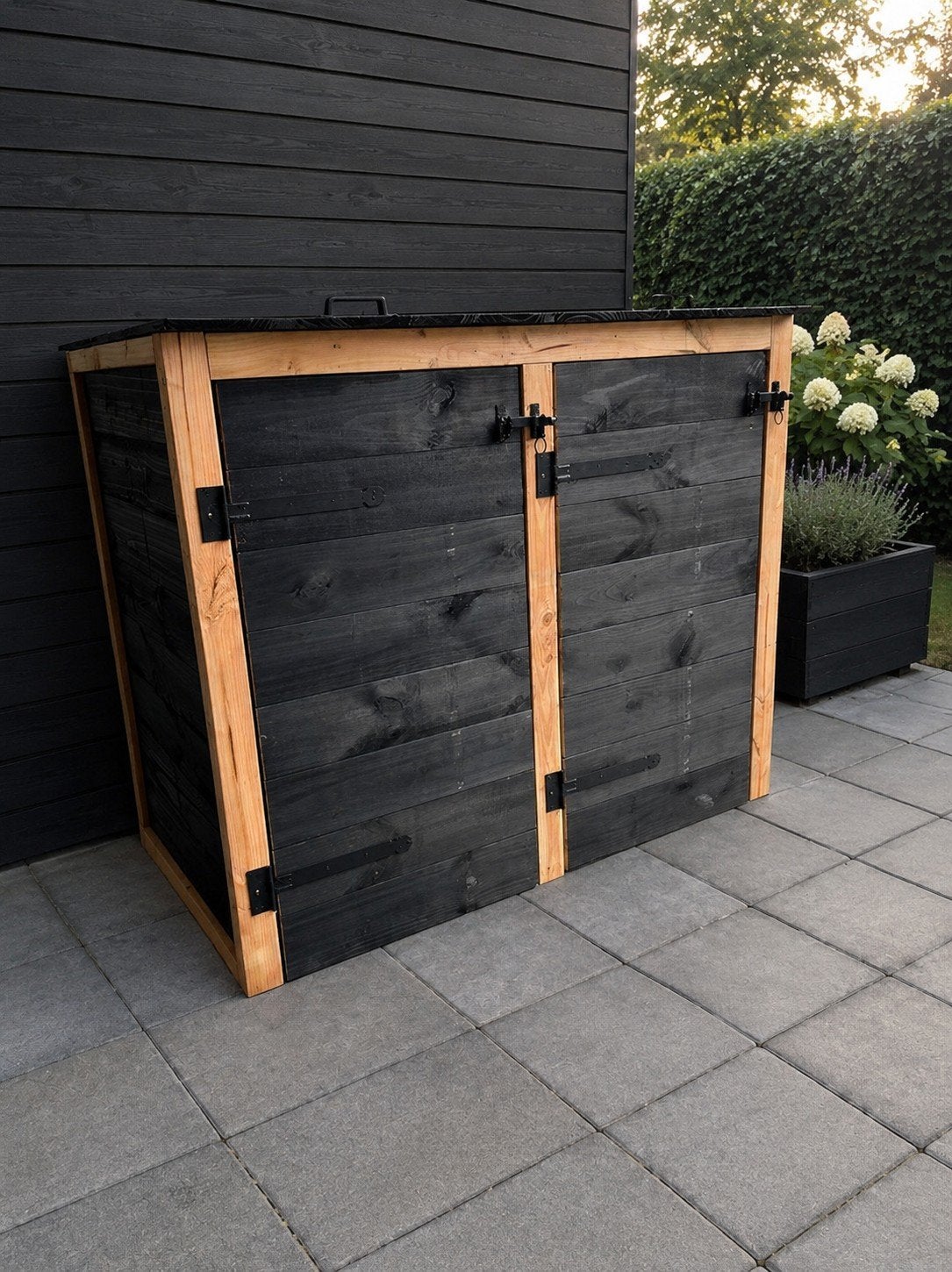 luxe container ombouw (2 containers), Ophalen, Nieuw, Hout, Containerberging