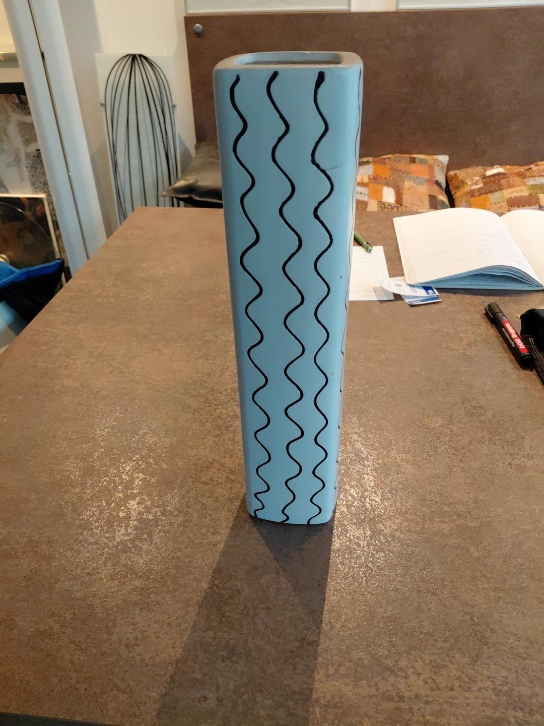 Design vaas met golvend patroon, Antiek en Kunst, Ophalen of Verzenden