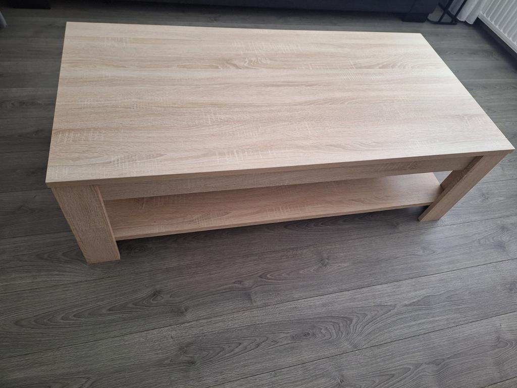 Salontafel licht eiken, Huis en Inrichting, Ophalen, Gebruikt, 100 tot 150 cm, 50 tot 100 cm