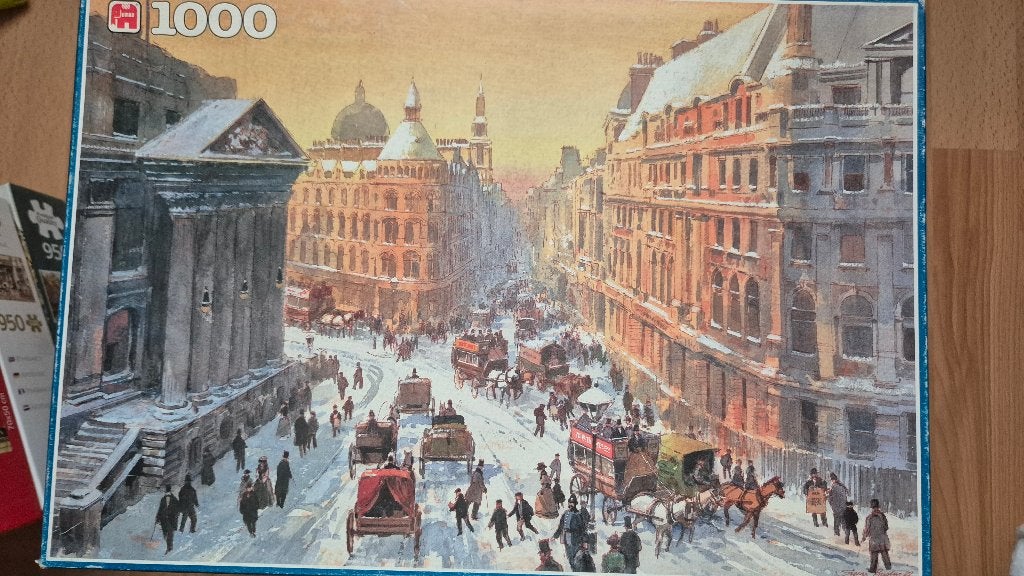 Jumbo puzzel - London in Winter (compleet), Ophalen of Verzenden, 500 t/m 1500 stukjes, Zo goed als nieuw
