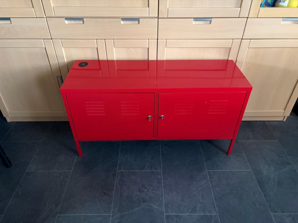 IKEA TV Meubel Locker Stijl met Geïntegreerde Qi Oplader, Ophalen, Gebruikt, 100 tot 150 cm, Minder dan 100 cm