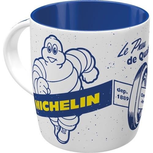 Michelin Pneu de Qualite reclame mok koffiebeker beker, Info@deconoord.nl, Deco Noord, Nieuw, Ophalen of Verzenden
