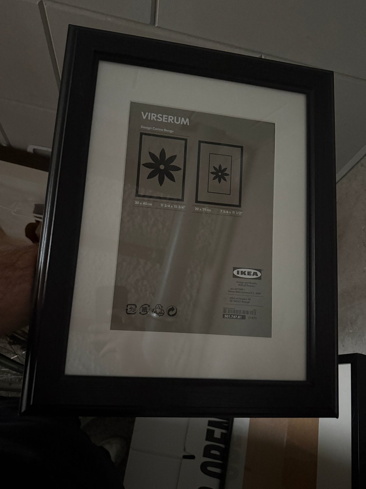 3x IKEA Virserum fotolijst zwart, 30x40 cm, Huis en Inrichting, Ophalen, Met passe-partout, Zo goed als nieuw, Fotolijst