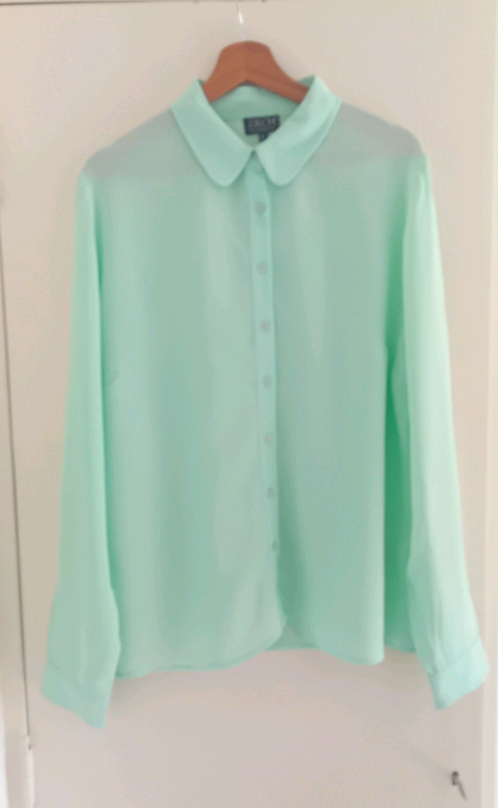 Zilch blouse semi transparant retro groen XL/42, Maat 42/44 (L), Ophalen of Verzenden, Zo goed als nieuw, Zilch