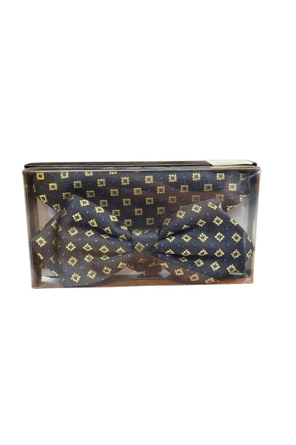 Nieuwe Zwart Marine Goud Patroon Strikje & Pochet Set, Ophalen of Verzenden, Nieuw, Meerkleurig, Met patroon