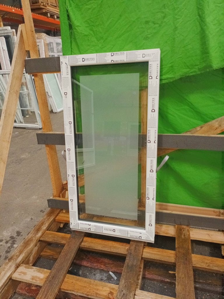 Kunststof Vast kozijn b66,5 x h129,5 cm  -2398-, Niet ingevuld, Kunststof, Minder dan 75 cm, Raamkozijn