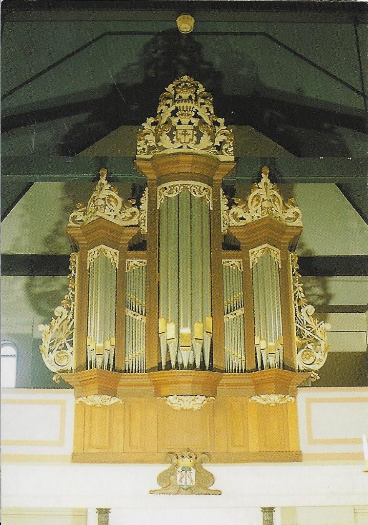 Ch741 Gelopen ansichtkaart Hindeloopen van dam orgel, Ophalen of Verzenden, 1980 tot heden, Gelopen, Noord-Holland
