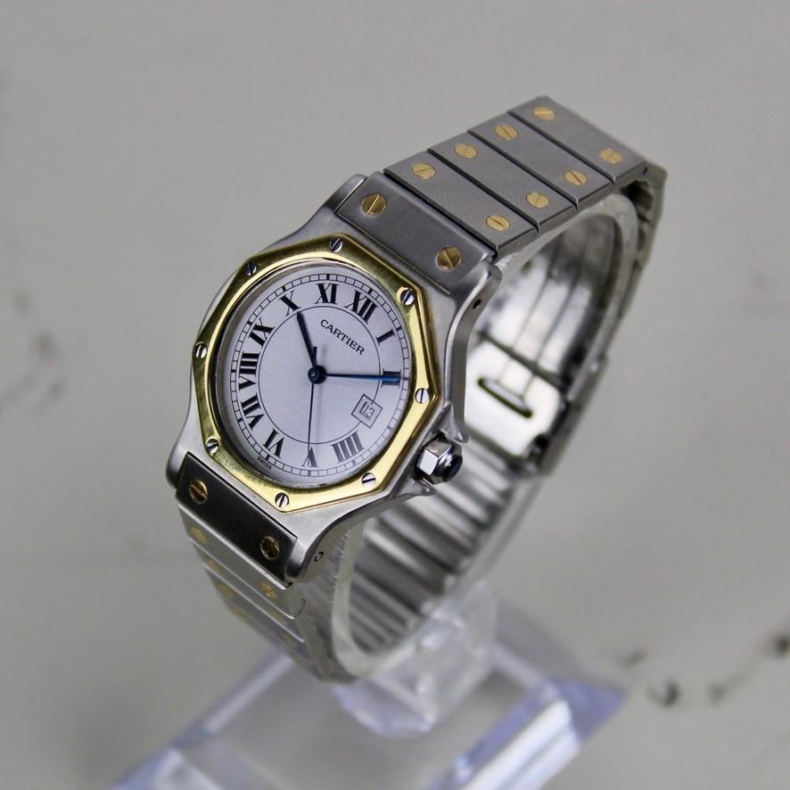 Cartier Santos Octagon - 2966, Overige merken, Staal, Cartier, Gebruikt