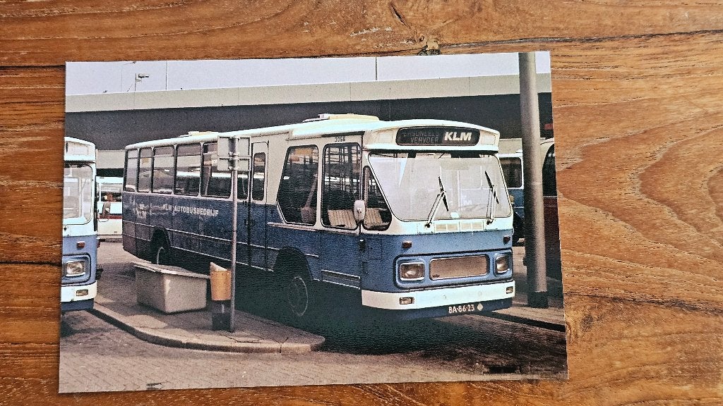 Foto BUS KLM ABB Schiphol 3056, Verzamelen, Verzenden, Gebruikt, Bus of Metro, Overige typen
