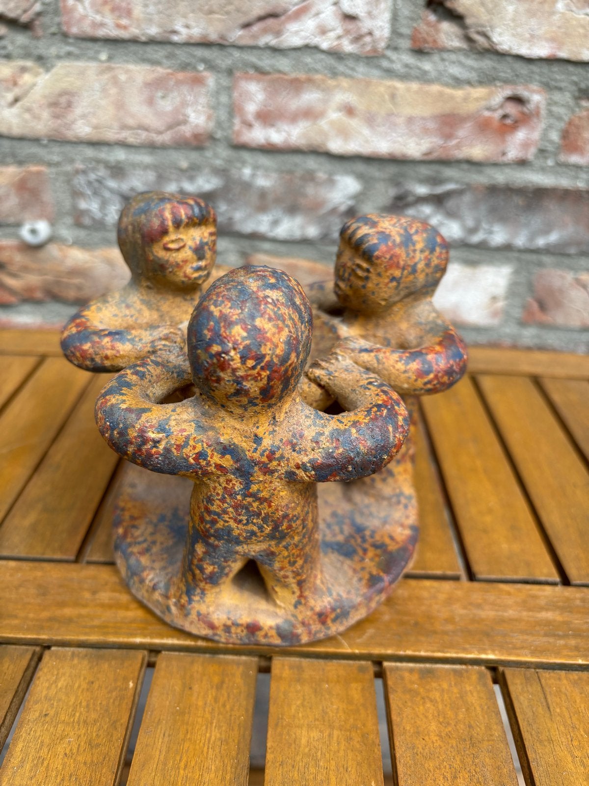 2 beelden van groepen mensen, Ophalen, Groep mensen, Minder dan 20 cm, Handgemaakt