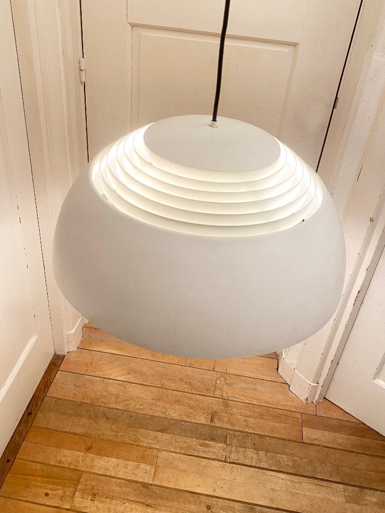 Louis Poulsen/Arne Jacobsen AJ Royal hanglamp, wit, ø50cm, Ophalen, Gebruikt, E27 (groot), Metaal