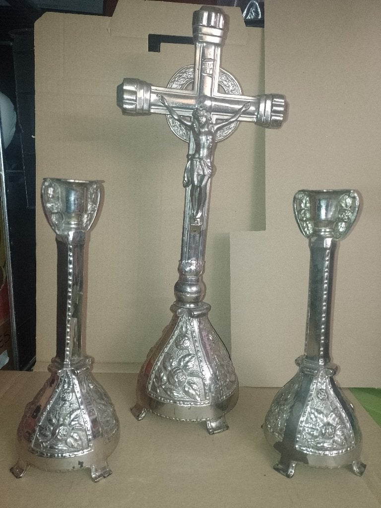 Altaar setje., Antiek en Kunst, Ophalen of Verzenden