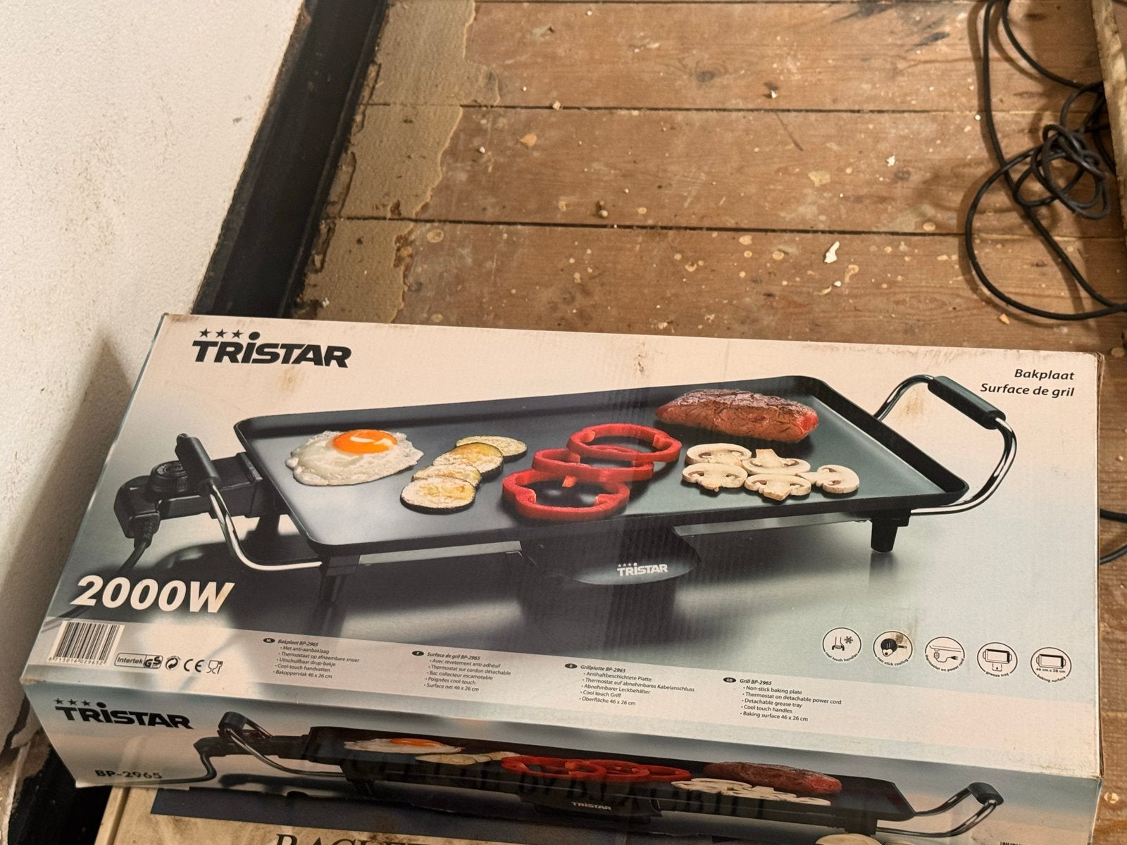 Tristar Bakplaat 2000W - Nieuw in doos, Ophalen, Zo goed als nieuw