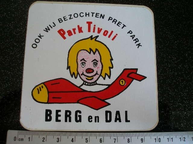 sticker wij bezochten pretpark Park Tivoli berg en dal logo, Verzenden, Zo goed als nieuw, Bedrijf of Vereniging