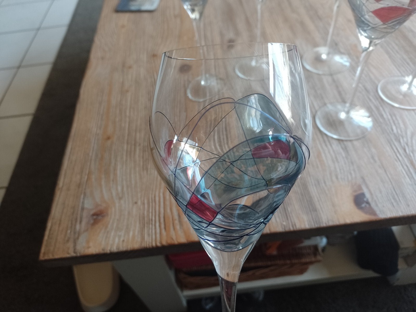 6 mooie wijn glazen, Ophalen, Zo goed als nieuw, Overige typen