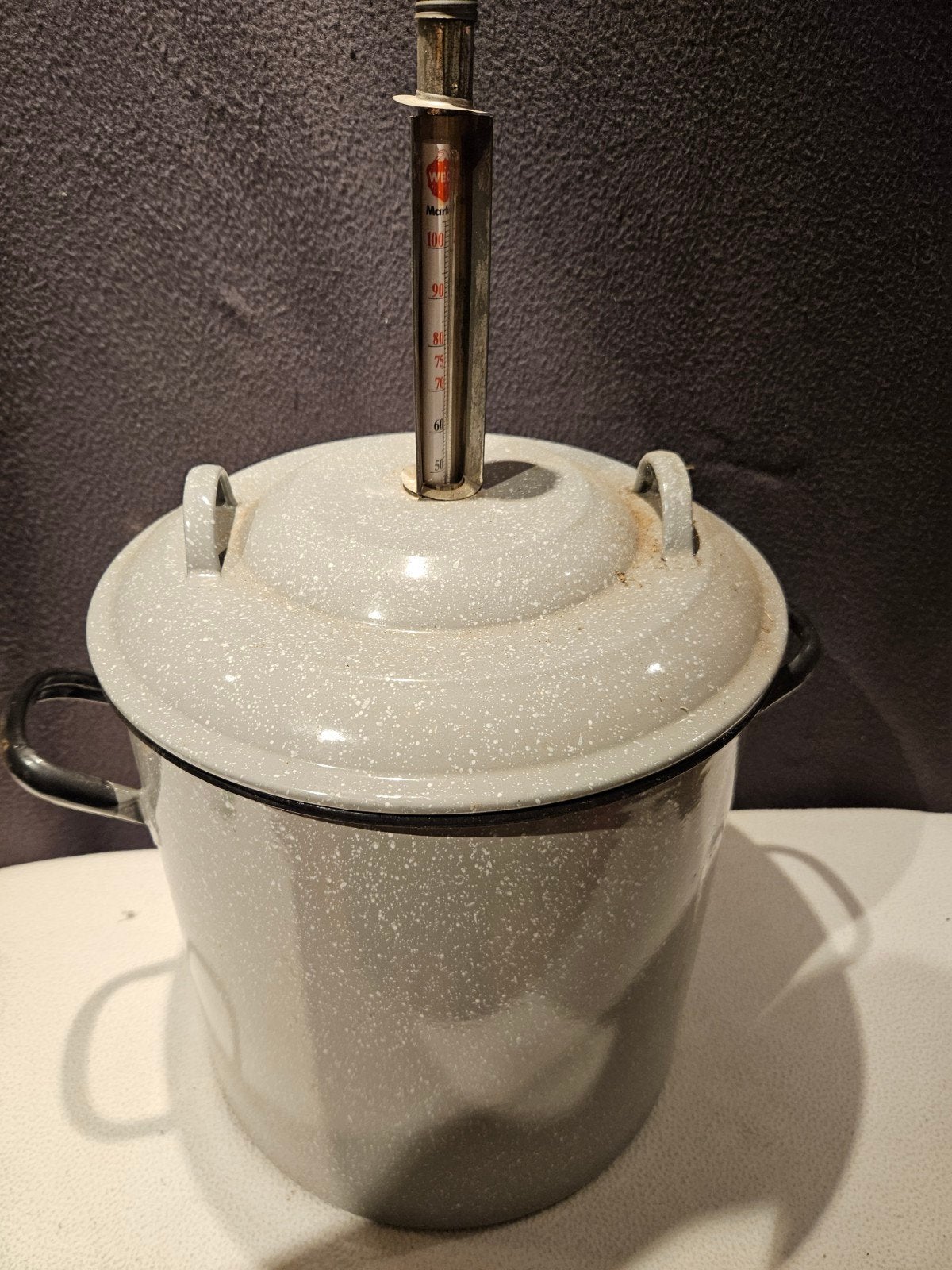 Vintage Weckketel met thermometer en inmaakbenodigdheden, Ophalen