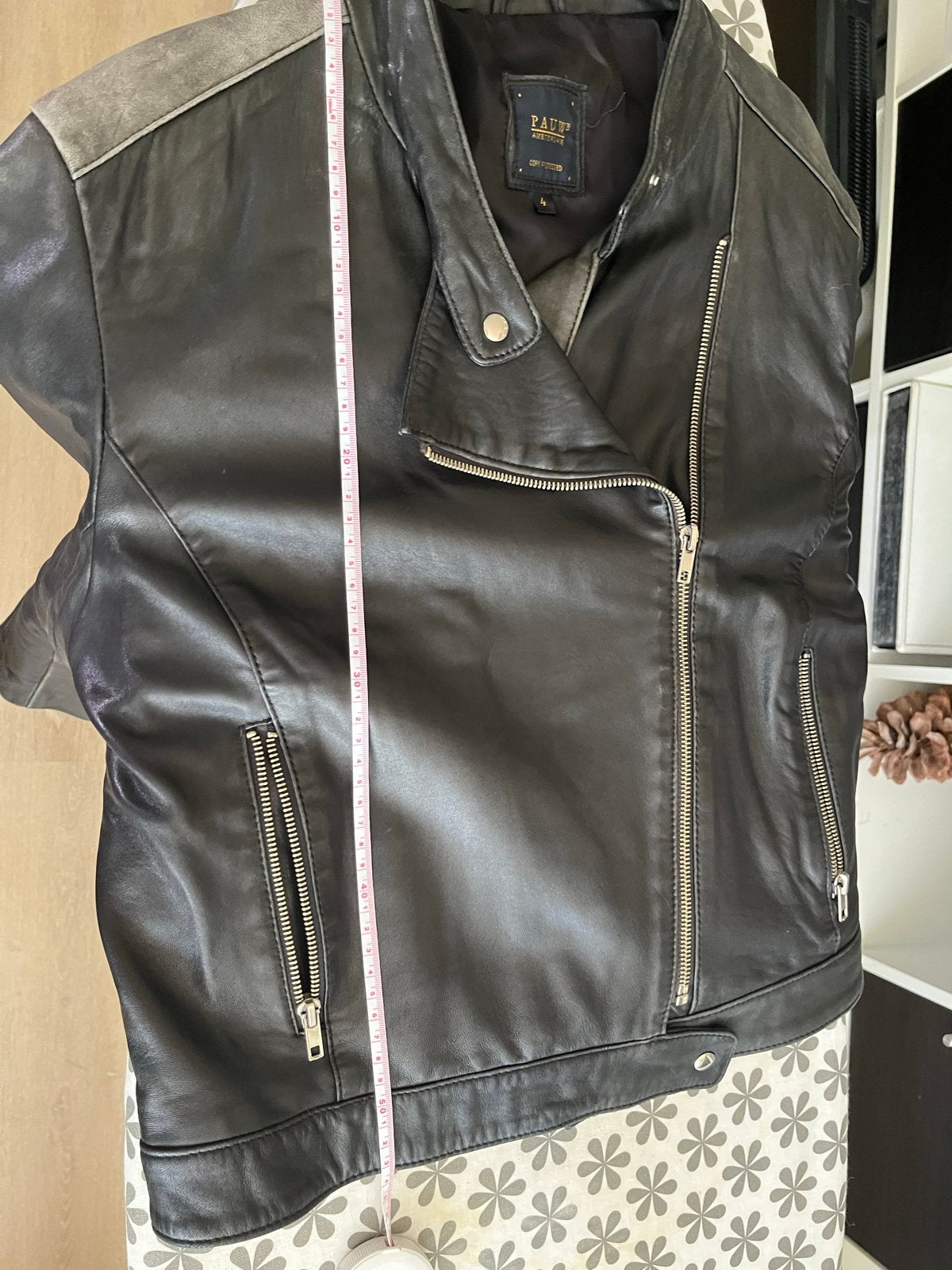 Pauw Amsterdam Leren Bikerjack Zwart Maat 38/40 (M), Kleding | Dames, Jassen | Zomer, Ophalen of Verzenden, Gedragen, Maat 38/40 (M)
