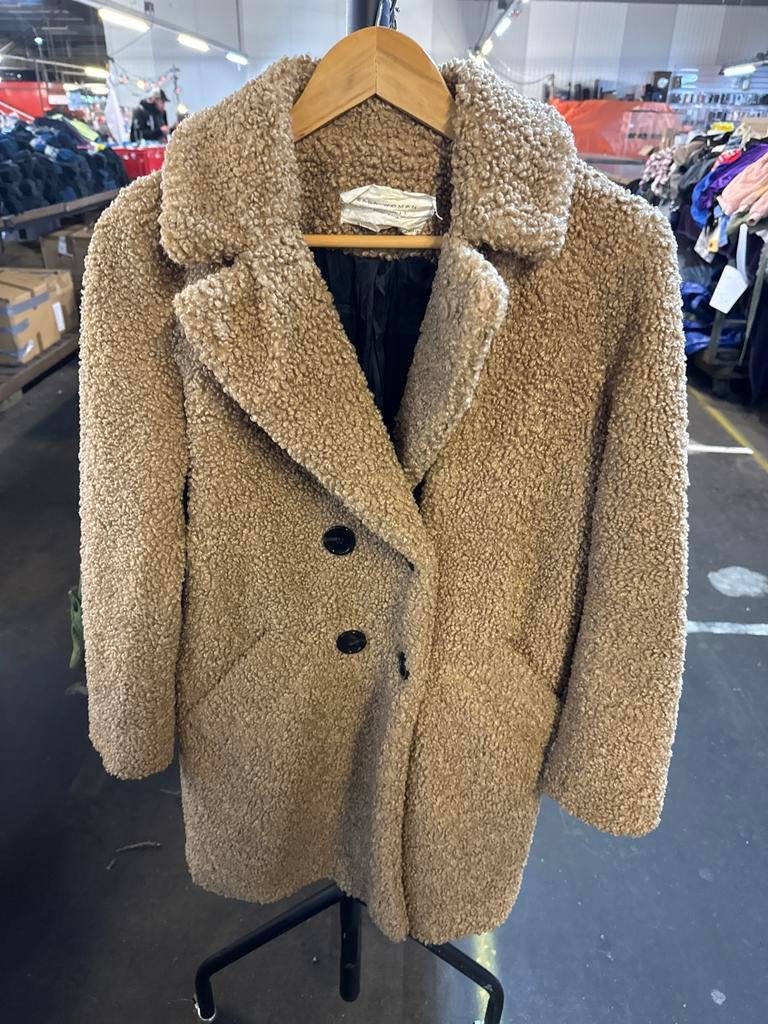 Beige Zara Woman Teddy Jas - Maat M, Ophalen of Verzenden, Zo goed als nieuw, Maat 38/40 (M), Beige