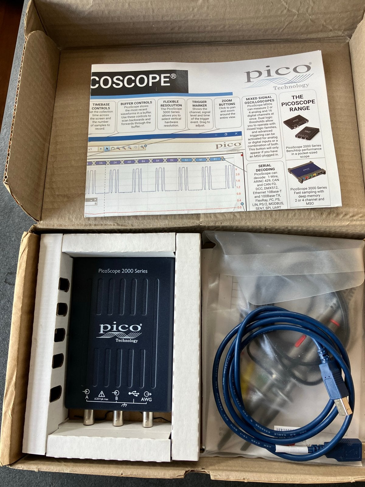 PicoScope 2205A PC Oscilloscope - Zo goed als nieuw, Ophalen of Verzenden, Zo goed als nieuw