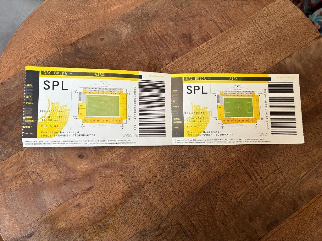 NAC Breda - Ajax kaartje 2011-2012, Ophalen of Verzenden, Zo goed als nieuw, Ajax, Poster, Plaatje of Sticker
