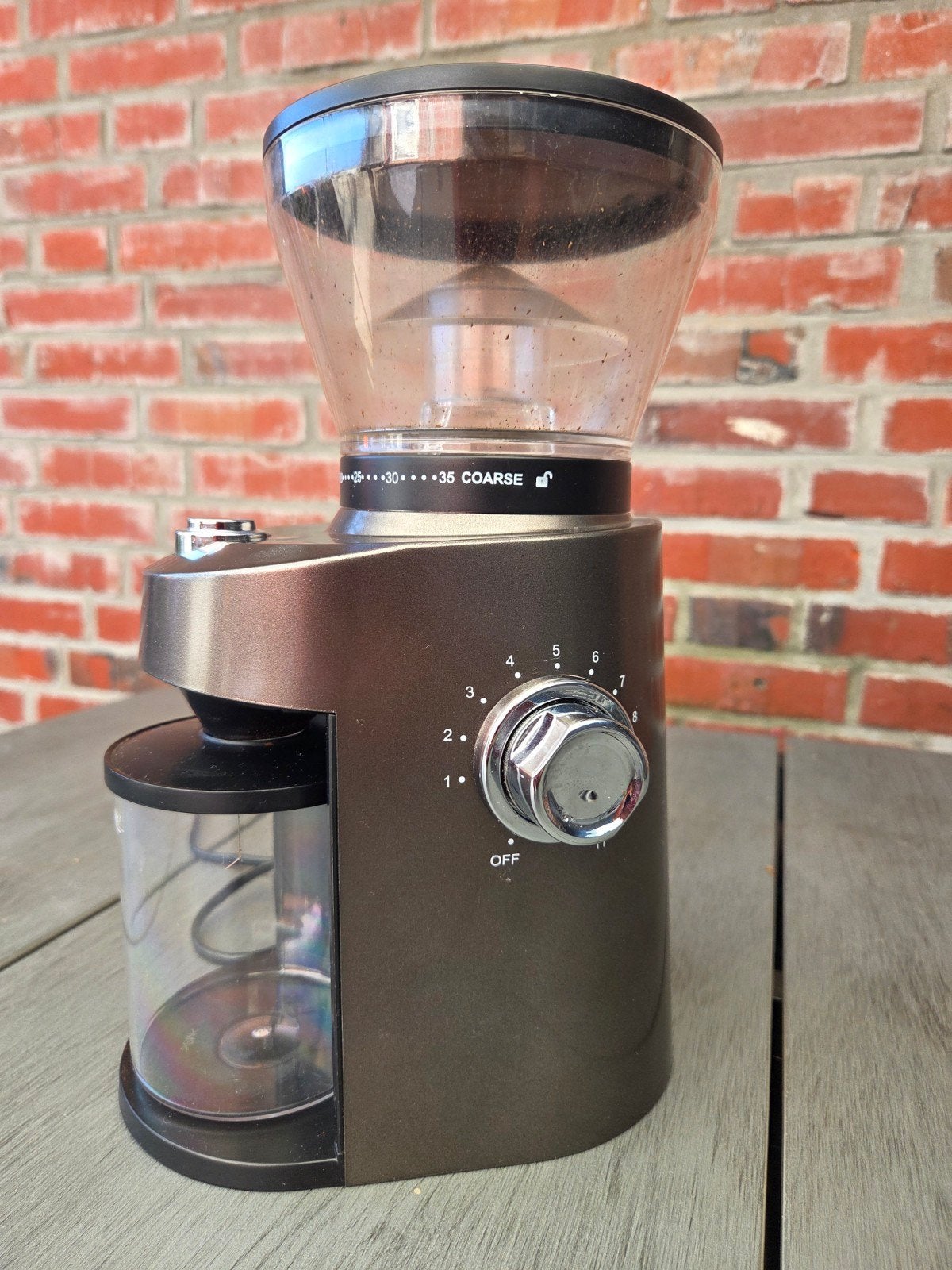 Quigg Elektrische Koffiemolen (lees beschrijving), Ophalen, Zo goed als nieuw, Koffiemachine, Afneembaar waterreservoir