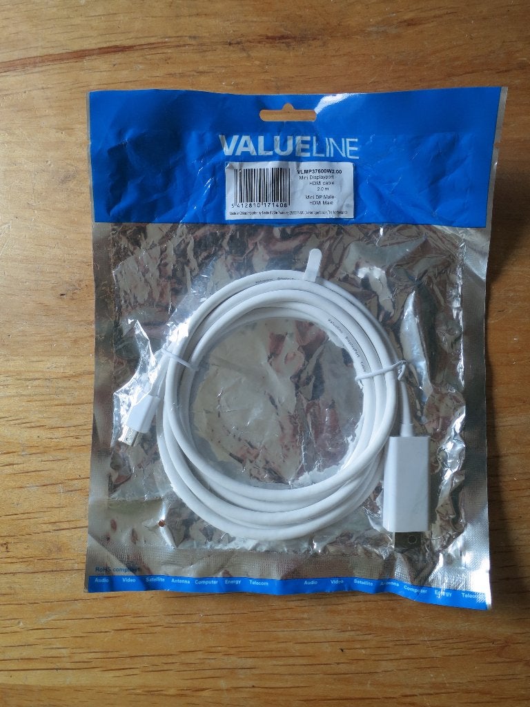 Mini DisplayPort naar HDMI kabel 2 meter, Ophalen of Verzenden, Nieuw