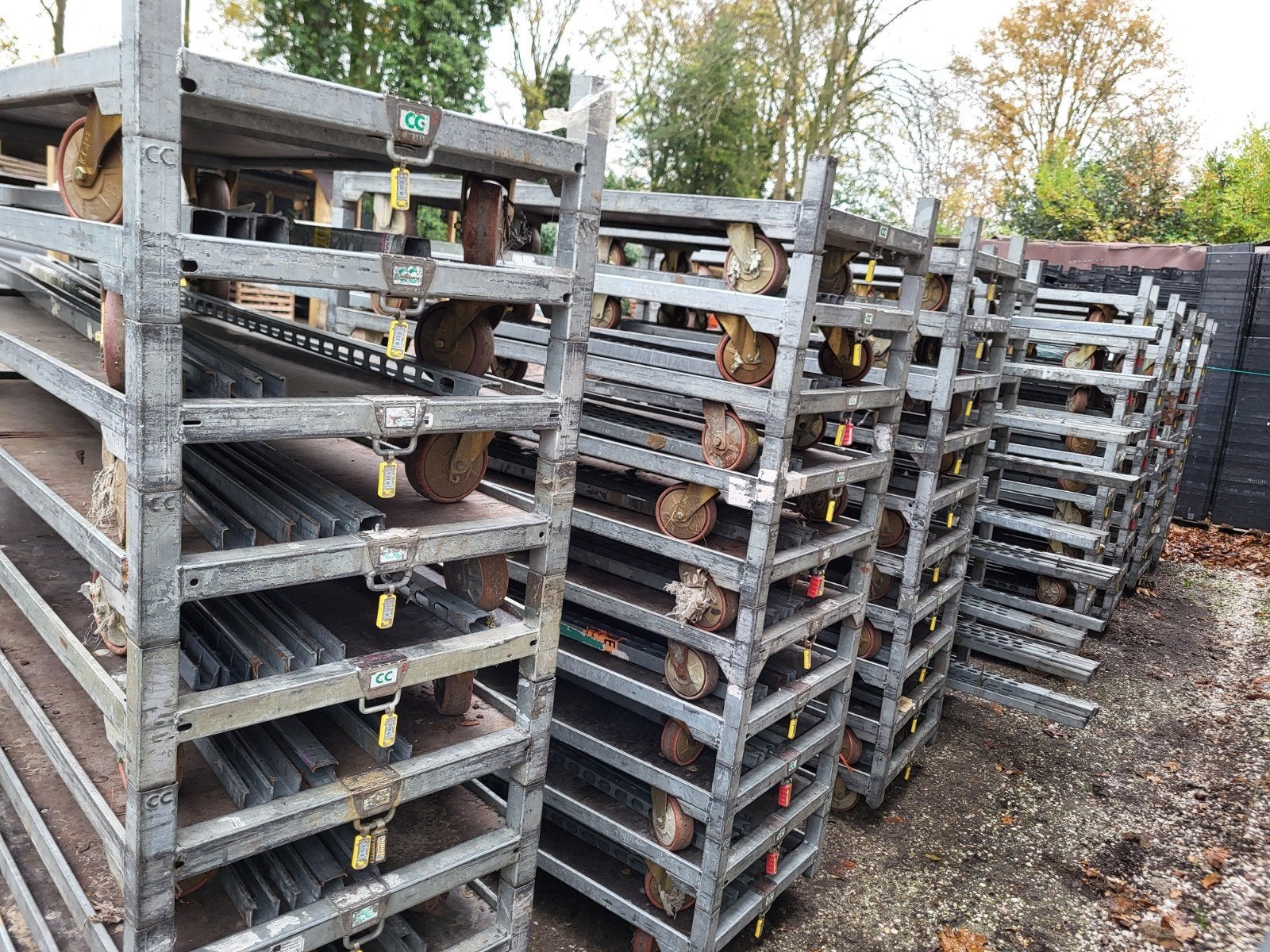 Cc karren , deense containers tag6, 100 liter of meer, Ophalen, Gebruikt, Transportkar