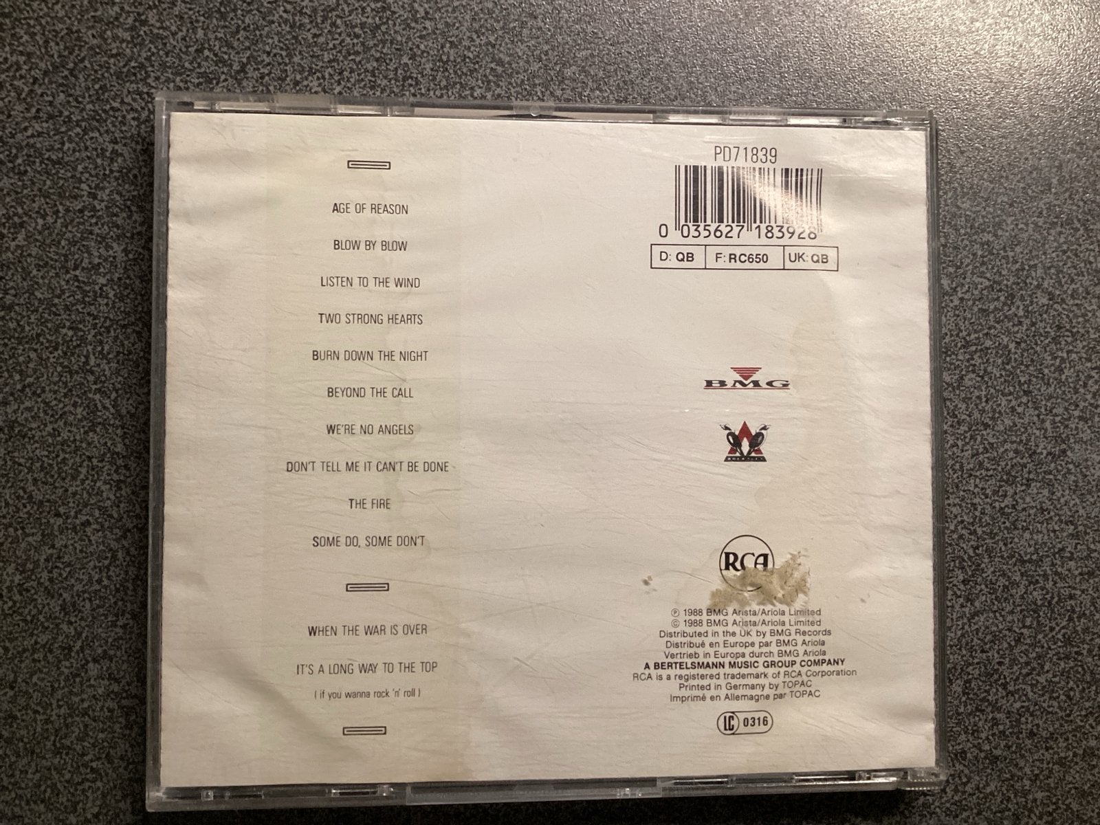 John Farnham - Age of Reason CD (Pop/Rock), Pop, Ophalen of Verzenden, Zo goed als nieuw, Inclusief doosje