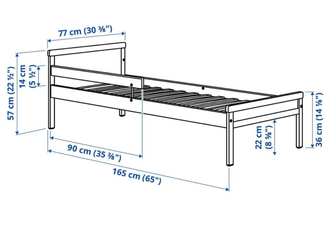 Compleet peuterbed 160x70, Ophalen, 140 tot 160 cm, 70 tot 85 cm, Lattenbodem