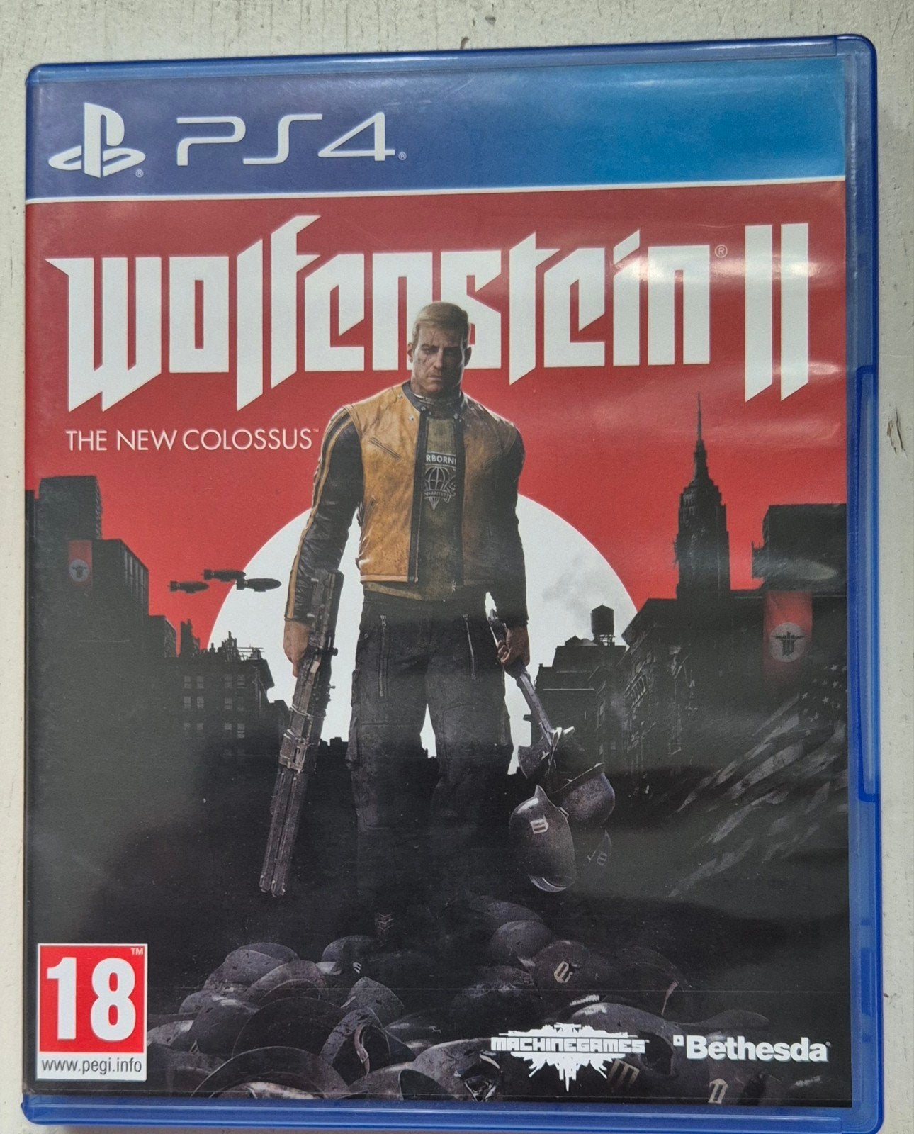 Wolfenstein II: The New Colossus PS4 - Zo goed als nieuw, Vanaf 18 jaar, Shooter, 1 speler, Ophalen of Verzenden