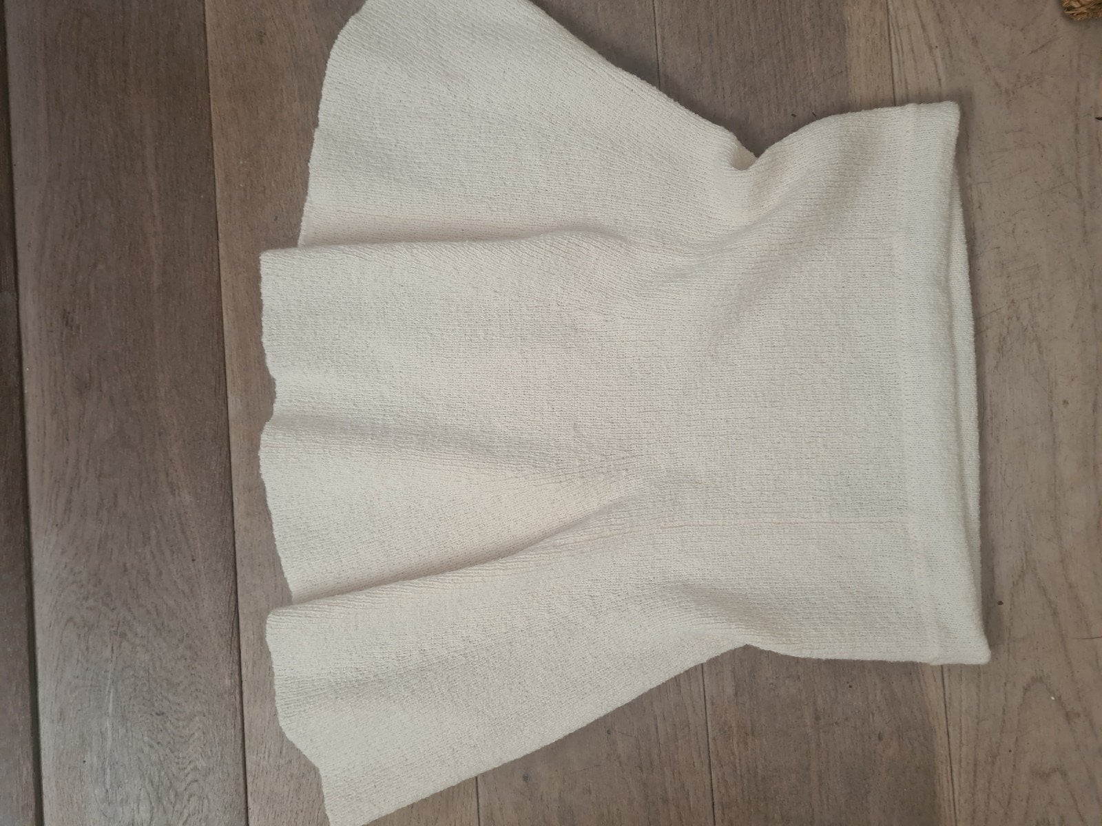 H&M Crème Rekbaar Rokje Maat S - Nieuw, Kleding | Dames, Rokken, H&M, Beige, Nieuw, Ophalen of Verzenden