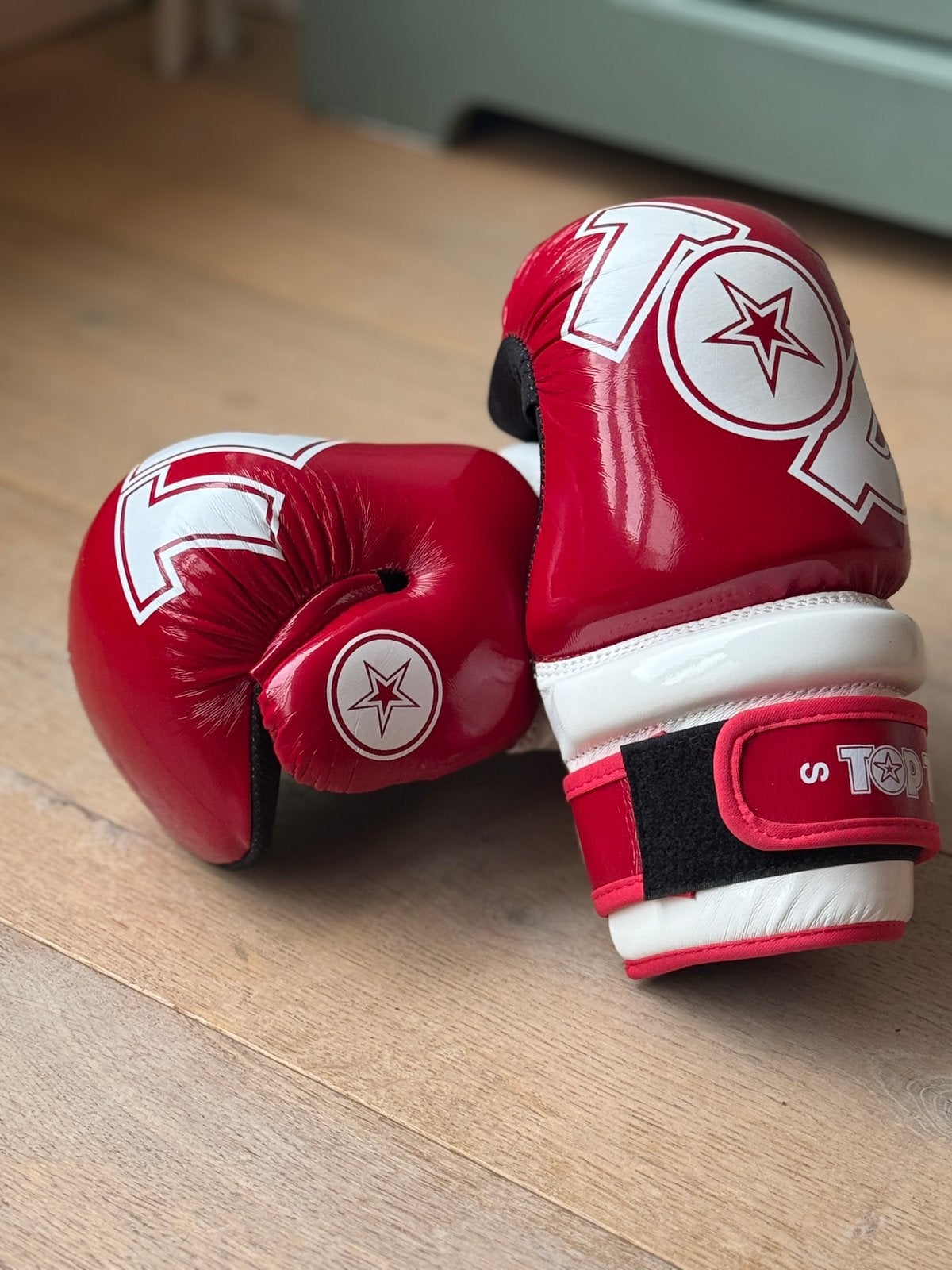 Top Ten Pointfighter “Glossy Block” red-white, Ophalen, Taekwondo, Vechtsportbescherming, Nieuw