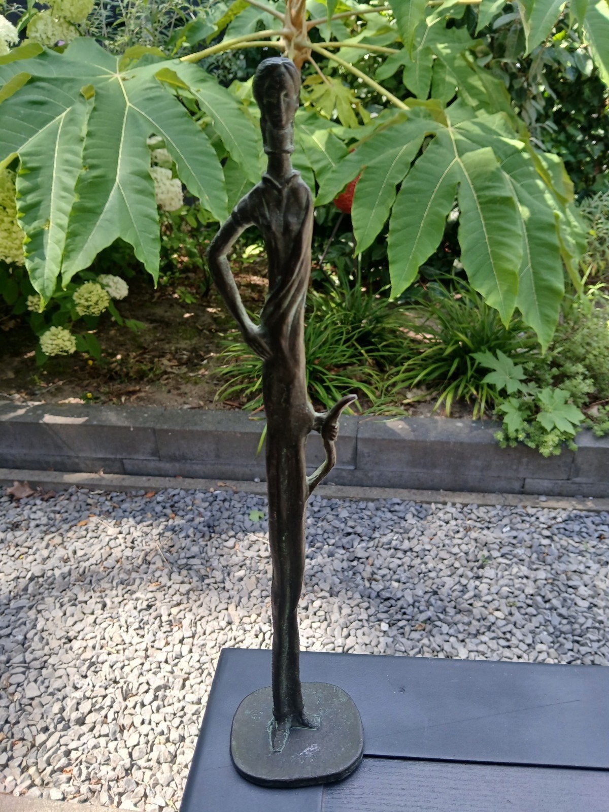 Etruskisch  bronzen beeld vrouw met slang, Ophalen of Verzenden