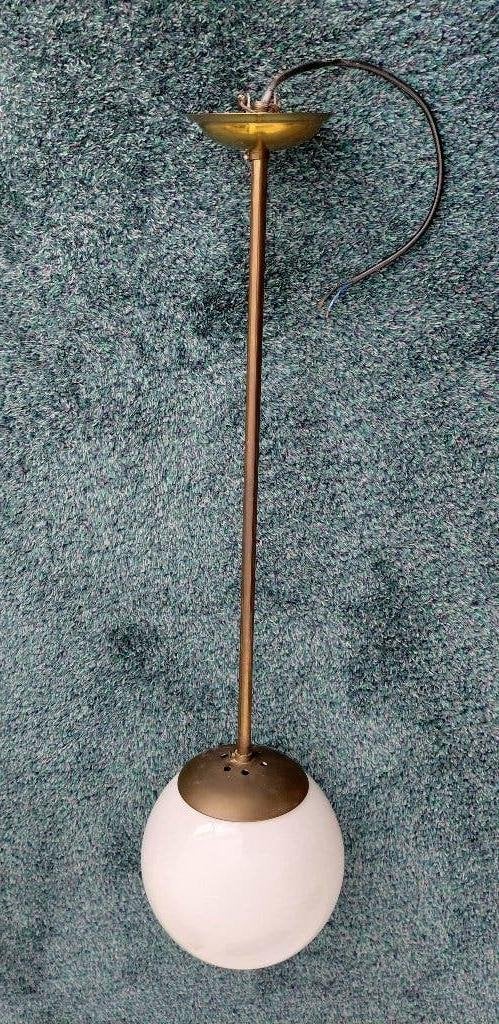 vintage lamp voor plafondmontage met glazen bol, Antiek en Kunst, Antiek | Lampen, Ophalen