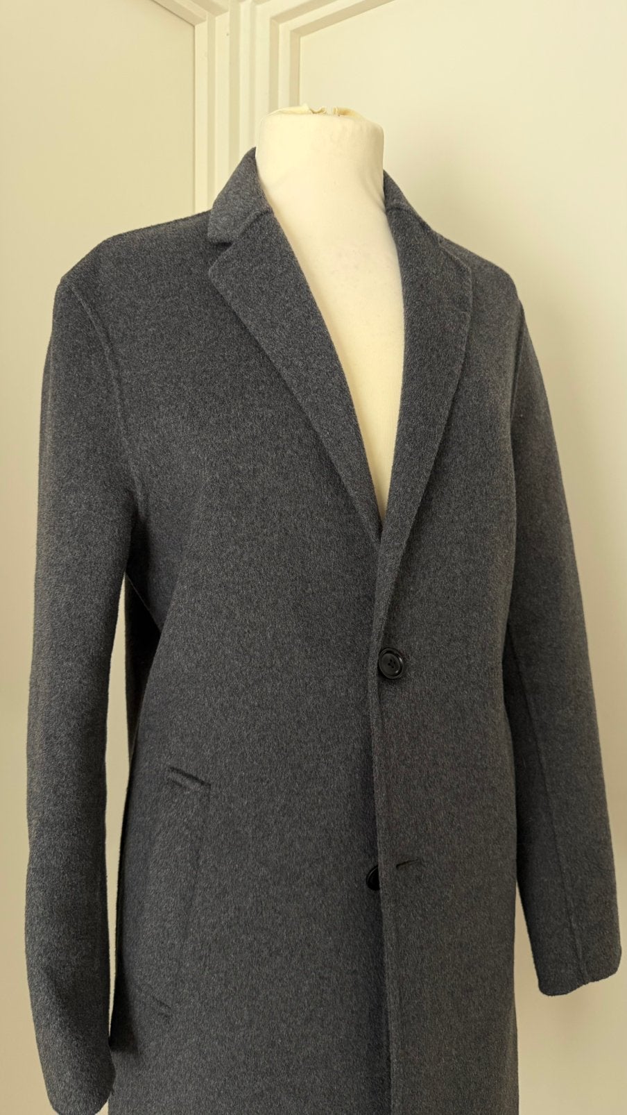 Grijze herenmantel van Zara, Kleding | Heren, Ophalen of Verzenden, Zo goed als nieuw, Maat 46 (S) of kleiner, Grijs