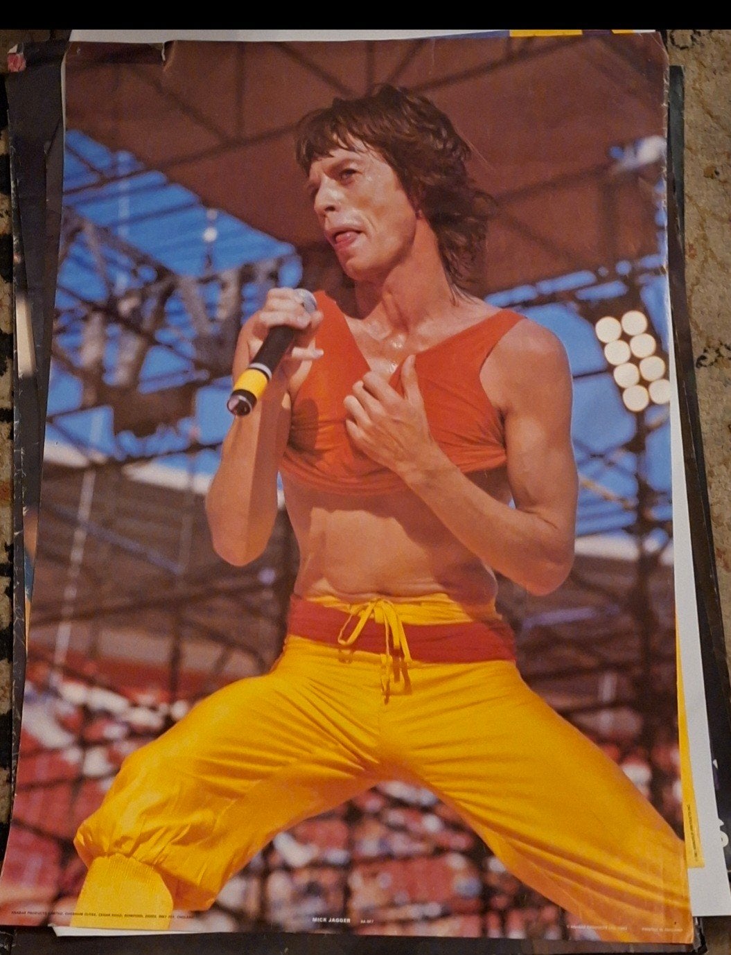 Mick Jagger Poster 60x90 cm, Verzamelen, Posters, Deurposter of groter, Ophalen of Verzenden, Muziek, Rechthoekig Staand