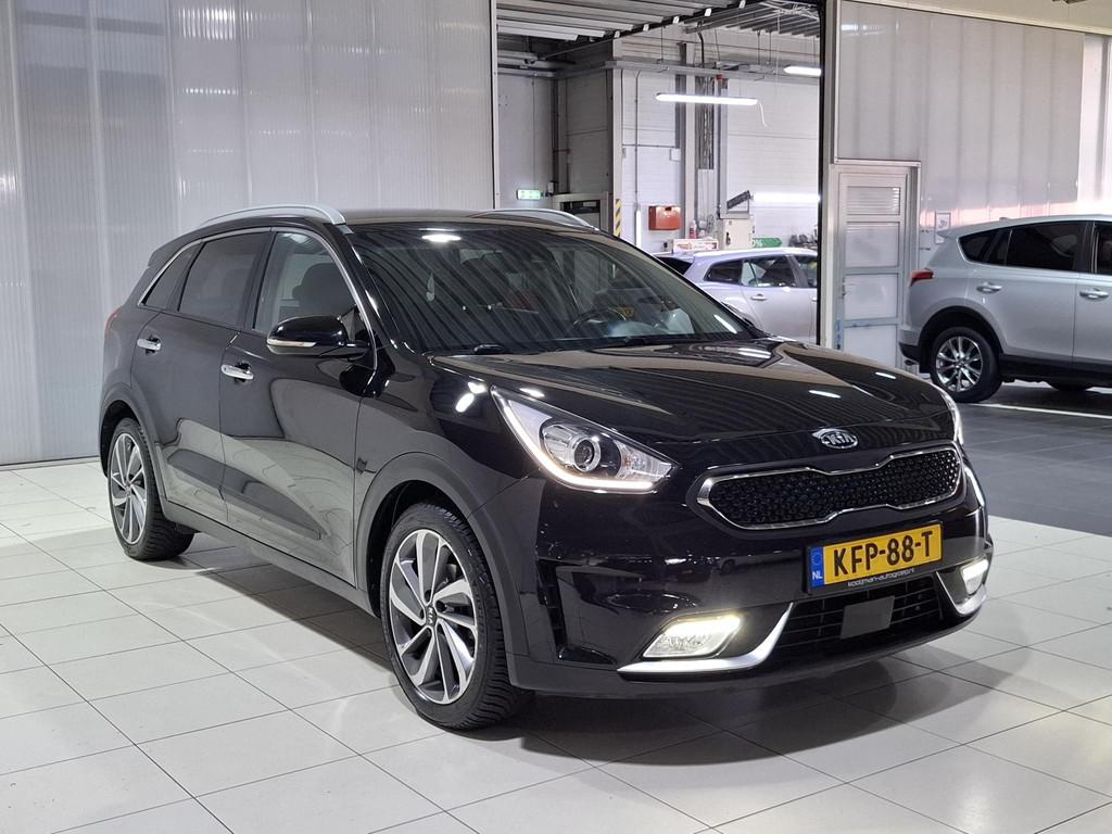 Kia Niro 1.6 GDi Hybrid DynamicLine 18 Inch, Apple Carplay/A, Gebruikt, Euro 6, 2 kWh, Leder en Stof