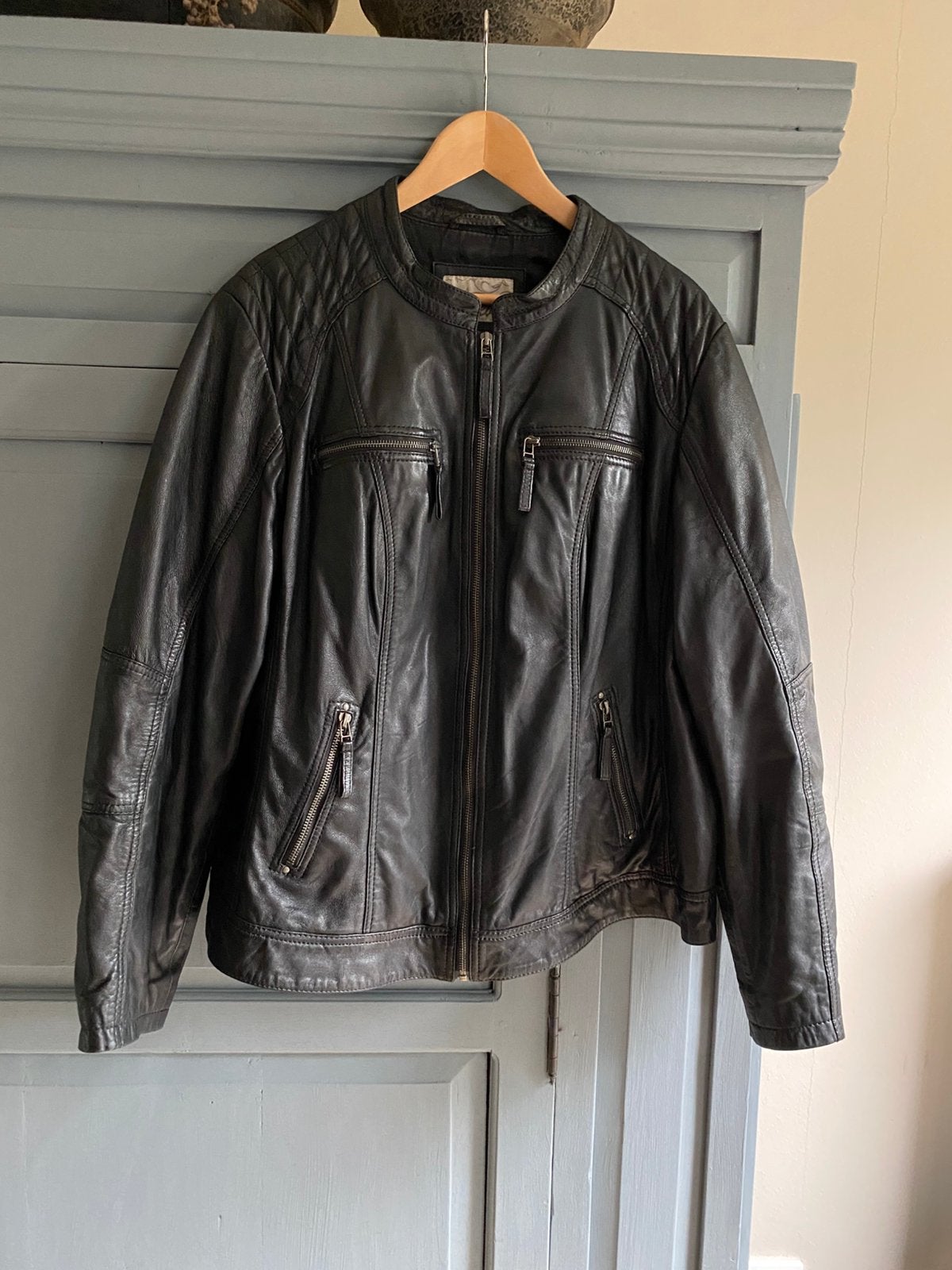 Leren jas dames zwart maat 50, Ophalen of Verzenden, Zo goed als nieuw, Maat 46/48 (XL) of groter, Zwart
