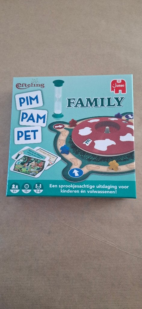 Efteling Pim Pam Pet Family bordspel Jumbo compleet, Verzamelen, Efteling, Efteling, Overige typen, Onbekend, Ophalen of Verzenden